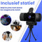 Nince Webcam - Full HD 1080P - USB Webcam - Ingebouwde Microfoon - Zwart