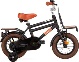 Supersuper Cooper Bamboo - Kinderfiets - Jongensfiets - 12 inch - Mat Zwart