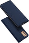 Dux Ducis Hoesje Met Pasjeshouder Geschikt voor Motorola Moto G9 Plus - Dux Ducis Slim Softcase Bookcase - Donkerblauw