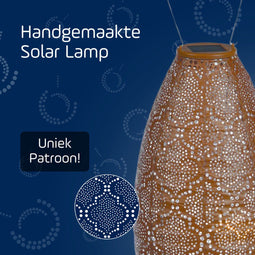 Lumiz Solar Tuinverlichting - Tuinverlichting op zonne energie - Tuinverlichting - Buitenlampjes - Tuinverlichting op zonneenergie - Buitenverlichting - Buitenlamp - Decoratie - Bazaar Long Oval - 20 cm - Koper