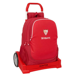 Schoolrugzak met Wielen Sevilla Fútbol Club Rood 32 x 43 x 14 cm