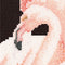 Thea Gouverneur - Borduurpakket met telpatroon - 1070.05 - Voorgesorteerde DMC Garens - Flamingo - Zwart Aida - 32 cm x 55 cm - DIY Kit