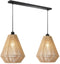 LABEL51 Ibiza Hanglamp - Naturel - Stof - 2-Lichts