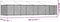 vidaXL - Hondenhok - met - dak - en - deur - 8x2x2 - m - gegalvaniseerd - staal - grijs