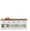 Riviera Maison TV Kast Meubel - Newport Flatscreen Dresser - 180x45 cm - Wit