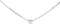 Silver Lining ketting - zilver - gerhodineerd - vierkant met zirkonia - 40 + 3 cm