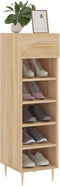 vidaXL - Schoenenkast - 30x35x105 - cm - bewerkt - hout - sonoma - eikenkleurig