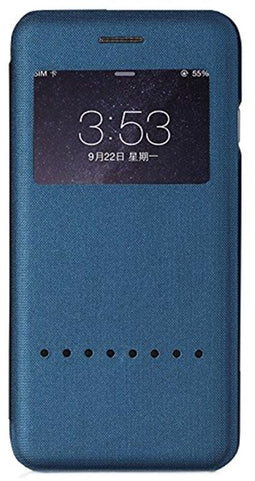 Rock Rapid iPhone 6 Plus - Flip cover - Krasbestendig Stofafstotend - Blauw