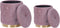 PUEBLO - Poef set van 2 - Roze - 40/33 cm - Fluweel