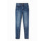 Desigual skinny jeans met borduursels medium blue denim - Maat 36