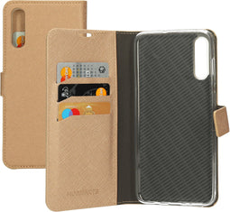 Mobiparts Galaxy A70 (2019) - Wallet Case - Saffiano motief - Bruin