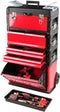 YATO - Gereedschapstrolley - 3 lades met wielen en telescopisch handvat - Rood/Zwart