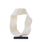 PTMD Anuela Cream Round Shape Alu Casted Statue On Base