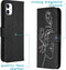 iMoshion Hoesje Geschikt voor iPhone 11 Hoesje Met Pasjeshouder - iMoshion Design Softcase Bookcase - Wit / Zwart / Woman Flower Black