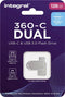 Integral 360-C - Dual USB-C Flash Drive - 128GB - Zilver