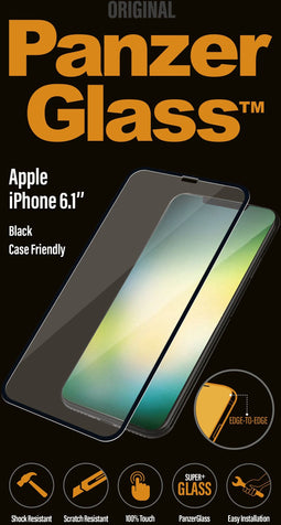 PanzerGlass iPhone XR - Screenprotector - Case Friendly - Zwart