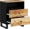 vidaXL - Nachtkastje - 50x33x62 - cm - massief - mangohout - en - bewerkt - hout