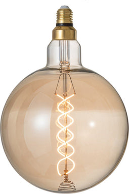 J-Line ledlamp Smokey g200 Double Spiral e27 - glas