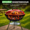 Travelhawk Houtskool BBQ - Barbecue Houtskool - Opvouwbaar - 33x33cm Grilloppervlak - Gelegeerd Staal - Zwart