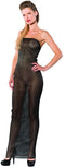 Printed Datex lange gestreepte strapless jurk - S