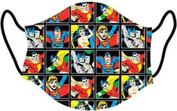Hygiënisch en herbruikbaar gezichtsmasker gemaakt van stof DC Comics Volwassen Zwart