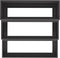 vidaXL - Tuinbak - 3-laags - 90x90x35 - cm - Zwart - Staal