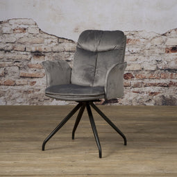 SIDD Rota swivel armchair - Lush 812-229 Grey