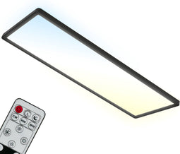 Briloner Slim - LED Plafonniére - Dimbaar met afstandsbediening - 23W 3000Lm - Zwart