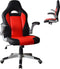 Bureaustoel Thomas - gamestoel - inklapbare armleuning ergonomisch - rood zwart