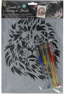 Grafix A4 Scratch in stencils 2 vel (1 stuk) assorti