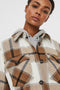 VERO MODA VMOLIVIA CHECK JACKET GA BOOS - Dames Jas - Oversized model met knoopsluiting - Maat L (40)