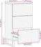 vidaXL - Dressoir - 40x33x75 - cm - massief - mangohout - zwart
