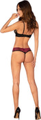 Obsessive - Kruisloze BH-Set - Zwart/Paars