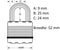 MasterLock Excell - Hangsloten - 52mm - 9mm - Gelijksluitend
