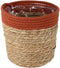 Goed & Groen - Mand Saga stro (terracotta) - ↨ 19cm - Potmaat 21.5 - Exclusieve Kwaliteit Bloempotten - Bloem Pot - Bloempotten - Sfeer - Interieur