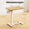 Coast Bedtafel Naturel – Verrijdbare In Hoogte Verstelbare Bijzettafel met Bekerhouder – 60 x 40 x
