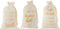 J-Line zak - textiel - wit/goud - 3 stuks