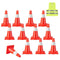 Coast 12er pack toonaangevende kegelveiligheidskegel met reflecterende kraag oranje verkeersspullen