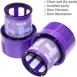 2 Stuks Wasbare HEPA Filters - Geschikt voor Dyson V10 SV12