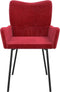 vidaXL - Eetkamerstoelen - 2 - st - fluweel - wijnrood