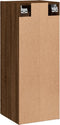vidaXL - Wandkast - 34,5x34x90 - cm - bewerkt - hout - bruin - eikenkleur