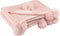 J-Line Plaid Pompom - fleece deken - polyester - zachtroze - 170 x 130 cm - woonaccessoires