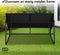 Infinity Goods Tuinset - Loungeset - 4 Persoons - Glazen blad - Antraciet/Zwart
