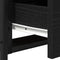 vidaXL - Nachtkastje - Zwart - Eiken - 44x45x60 - cm - Engineered - Wood - en - Staal