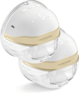 Vulpes Goods® BabyCare - Elektrische Draadloze Borstkolf PRO - Dubbele Borstkolf - BPA vrij - Inclusief 60 Moedermelk bewaarzakjes en Accessoires (2 stuks)