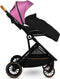 Lionelo Riya - Kinderwagen 2 in 1 - Wieg + Wandelwagen - XXL Zonnekap - Verstelbare Rugleuning - Roze Violet