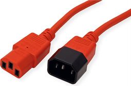 Roline - Stroomverlengkabel - 1,8m 10A 250VAC - Rood