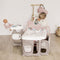 Smoby - Baby Nurse Groot Babyhuis - Keuken Badkamer Slaapkamer - Roze Creme