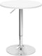 Woltu BT02ws Bartafel verstelbaar - Rond 60x60 cm - Hoogte 68-88 cm - Wit