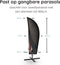 Volcan Parasolhoes - Zweefparasol - Waterdicht Oxford 420D - Tot 400cm - Zwart